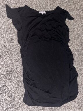 Black Short Sleeve Maternity Top